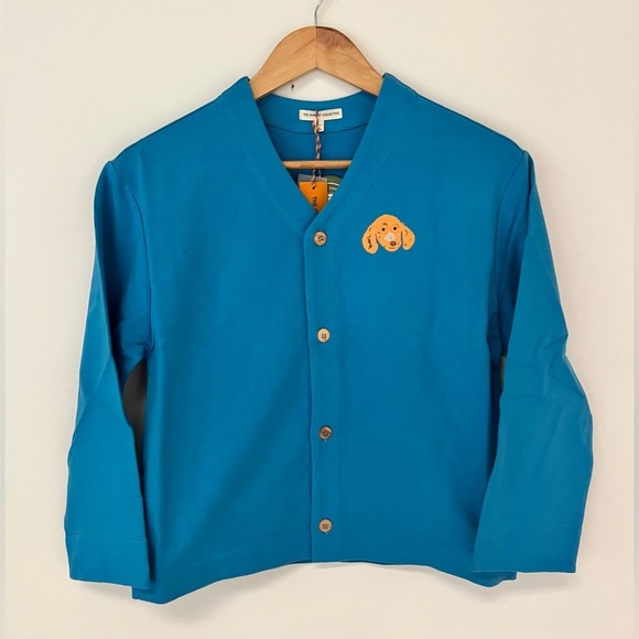 The Sunday Collective Boys 10-11 Years Cardigan Cotton Sweater Blue Jay - Picture 2 of 7